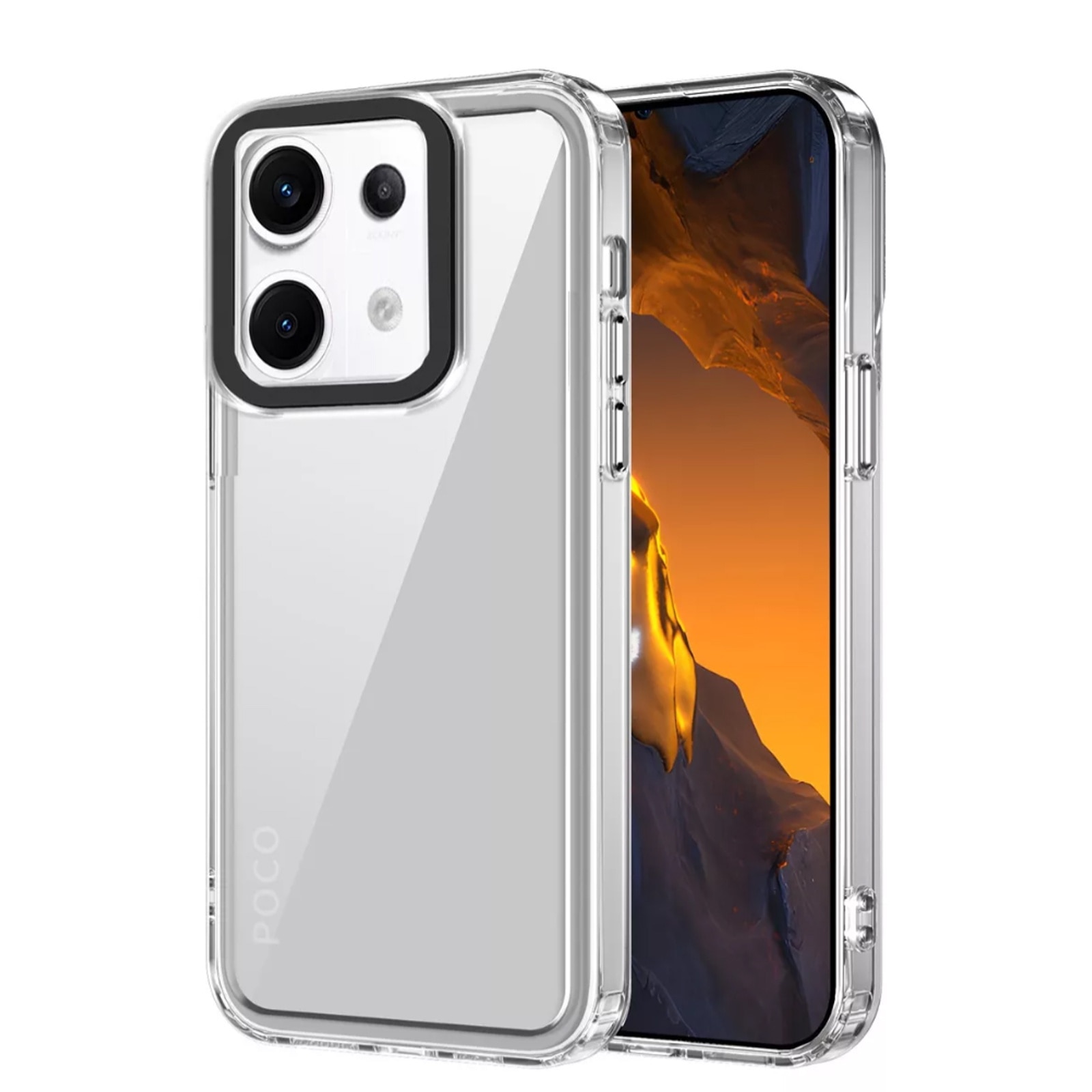 Husa pentru Xiaomi Redmi Note 13 Pro 5G/Poco X6, Husa telefon rezistenta la socuri si 2 folie securizata, transparenta
