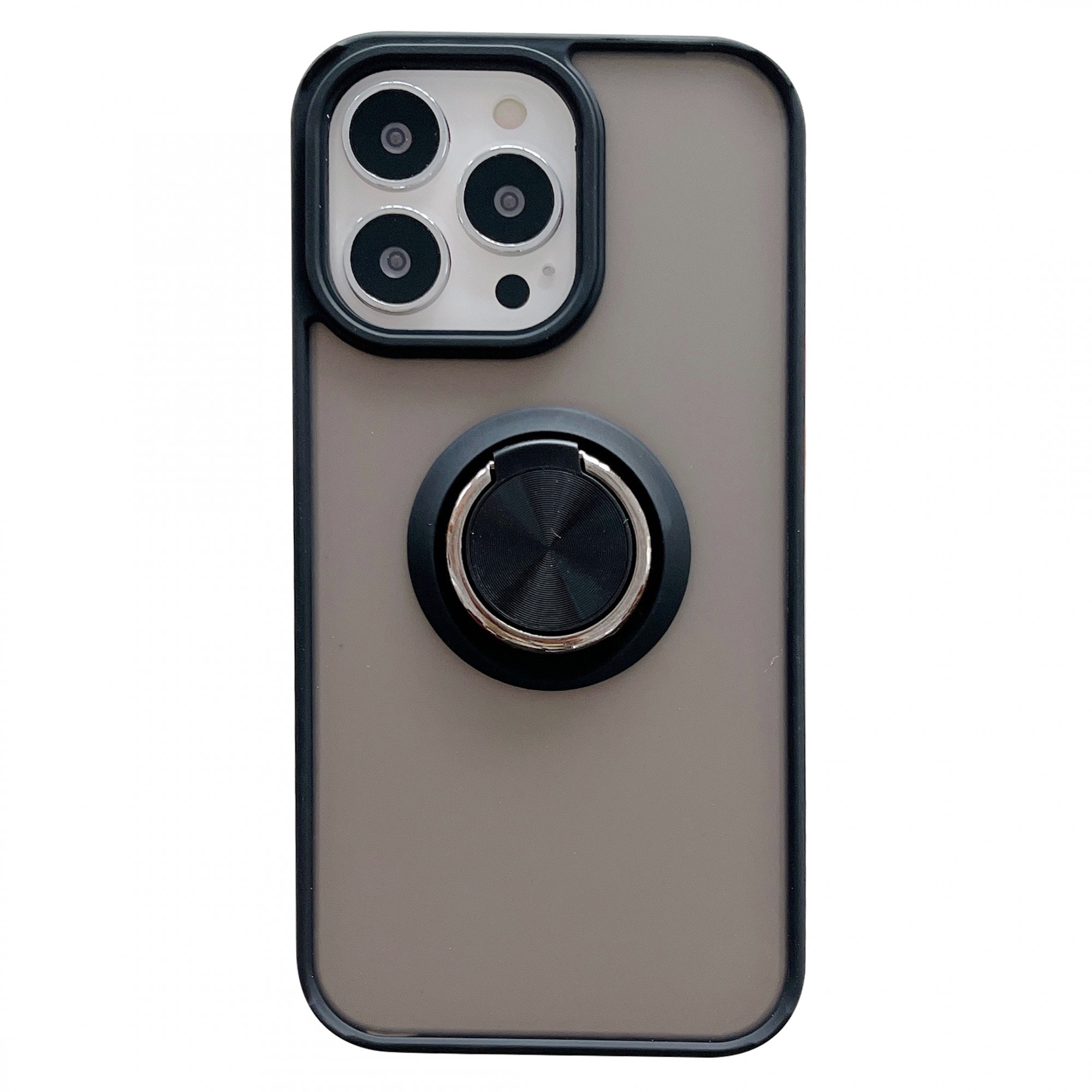 Husa de protectie Flippy compatibila cu Apple iPhone 13 Pro, Defender cu prindere inel, Negru