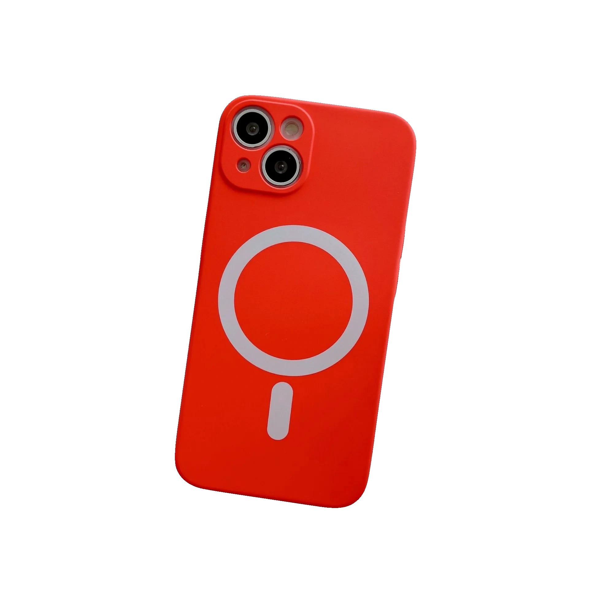Husa MagSafe pentru Apple iPhone 12, Silicon, Protectie pentru camera, Magnetica, Incarcare Wireless, Flippy, Rosu