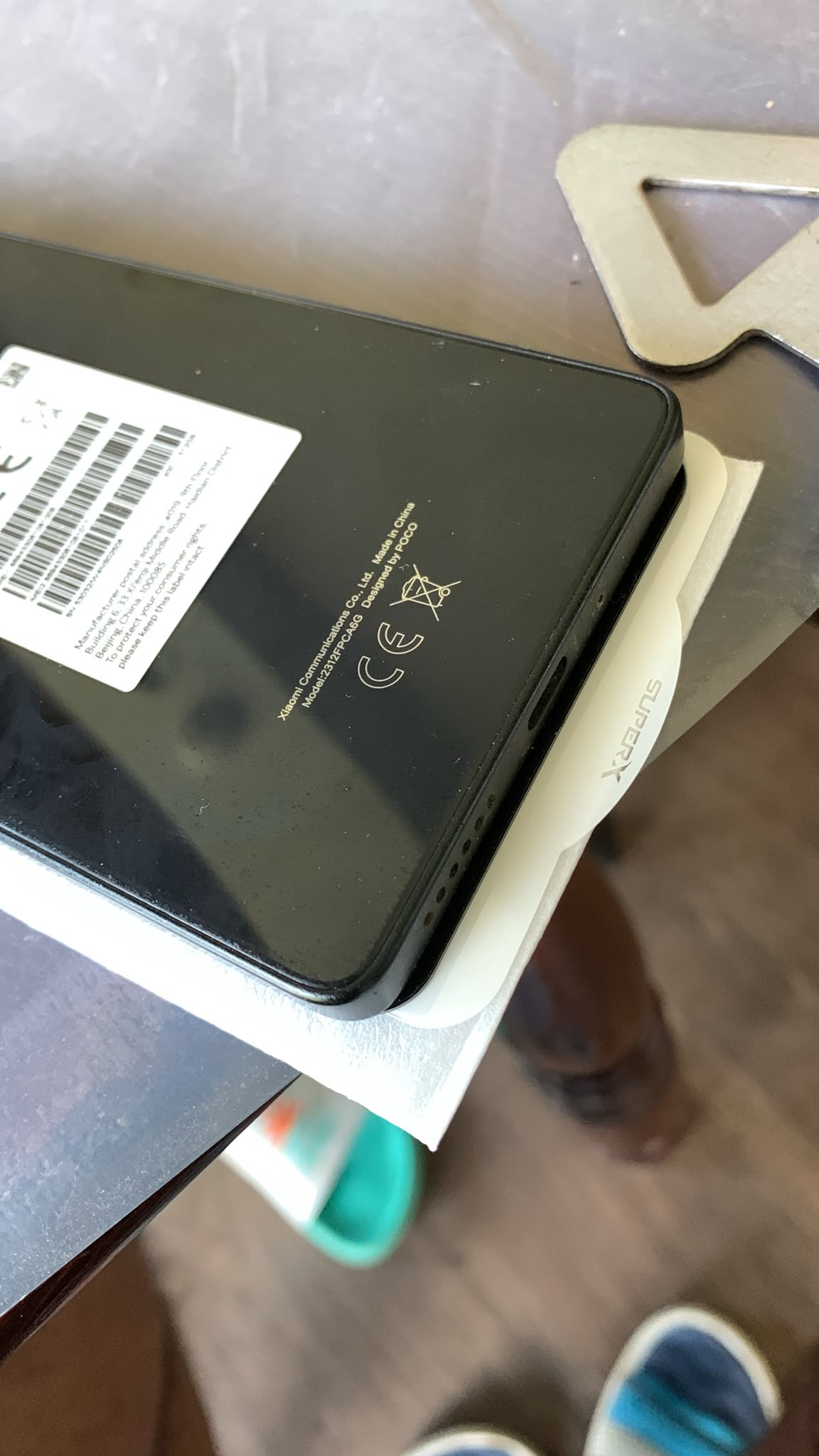 Folie de Protectie pentru Xiaomi Poco M6 Pro, Flippy, Sticla Securizata ESD Antistatica, Super-X Privacy OG, Margini Negre, 0.30 mm, Transparent Inchis