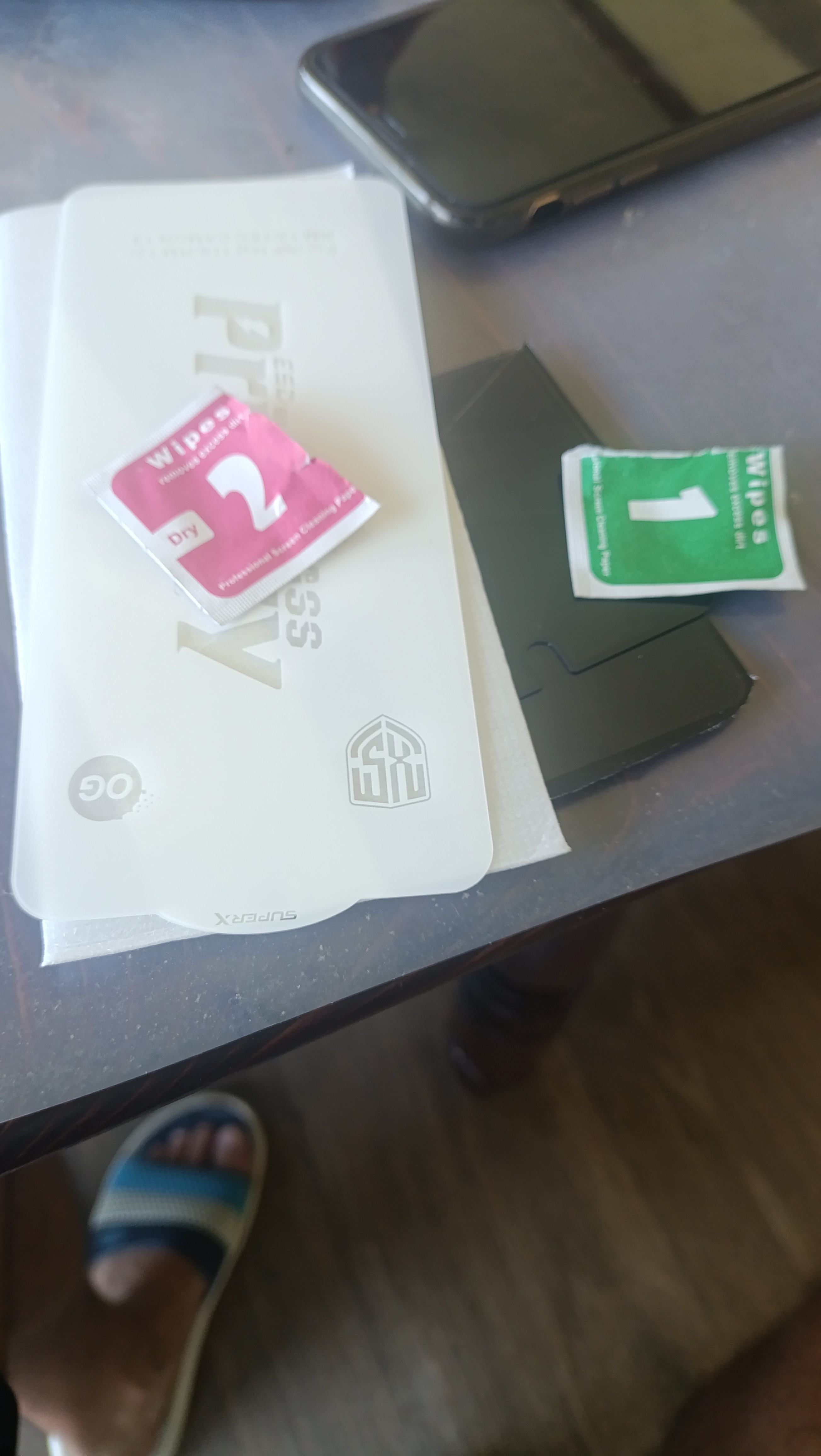 Folie de Protectie pentru Xiaomi Poco M6 Pro, Flippy, Sticla Securizata ESD Antistatica, Super-X Privacy OG, Margini Negre, 0.30 mm, Transparent Inchis