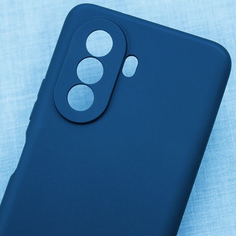 Husa pentru Huawei NOVA Y70, Flippy, Liquid Silicone, cu Microfibra pe interior, Protectie Antisoc, Navy Blue