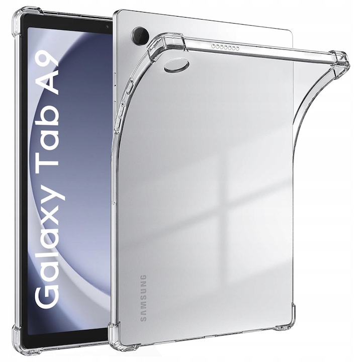 Husa pentru tableta, SUPERO, TPU clear, compatibila cu Samsung Galaxy Tab A9 8 "7" 2023 SM‑X110/SM‑X115, protectie la socuri, montaj usor, acces porturi complet, transparent