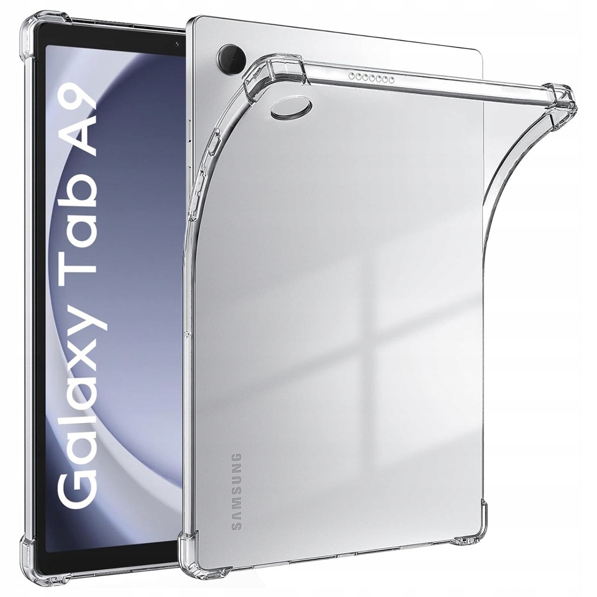 Husa pentru tableta, SUPERO, TPU clear, compatibila cu Samsung Galaxy Tab A9 8 "7" 2023 SM‑X110/SM‑X115, protectie la socuri, montaj usor, acces porturi complet, transparent