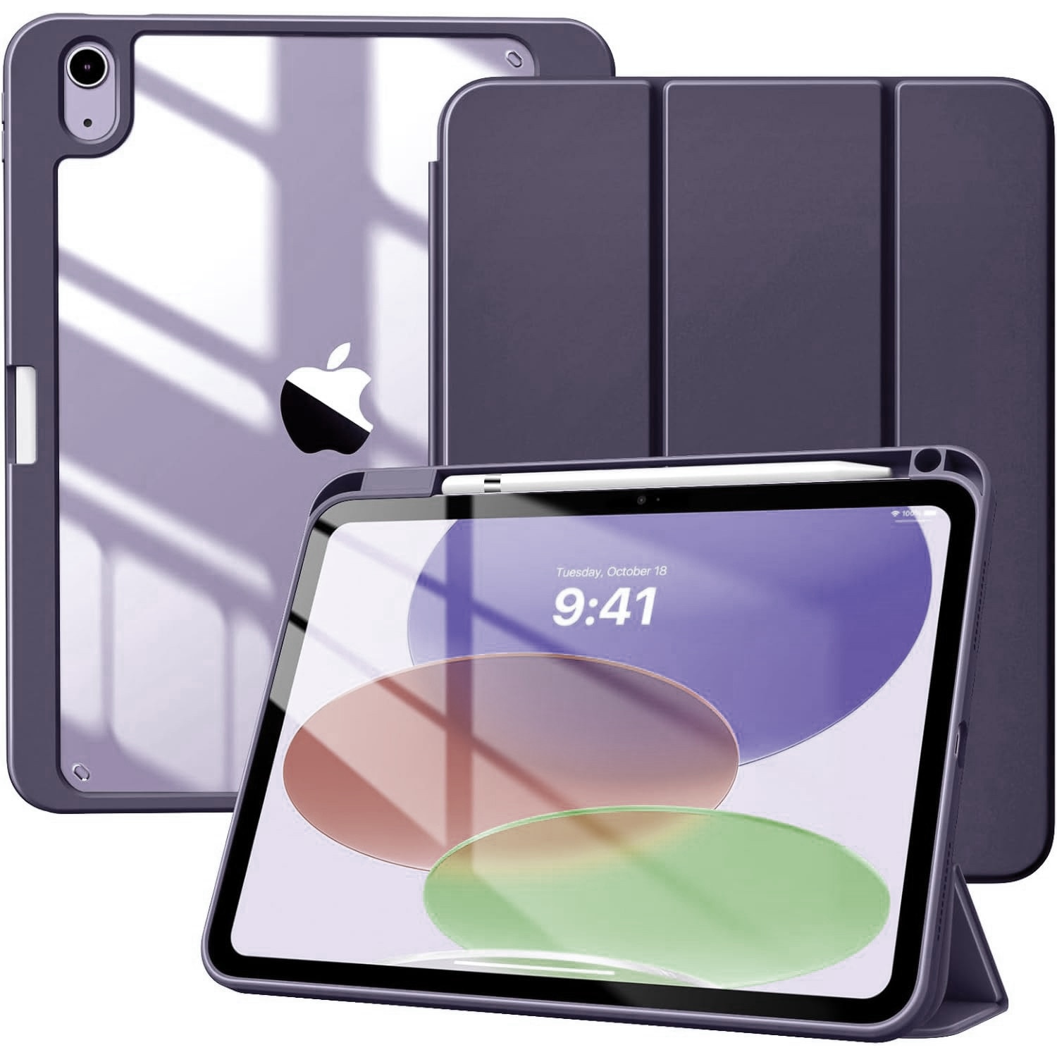Husa cu clapeta, Supero, compatibila Apple iPad, compatibilitate iPad 11" A16 11‑GEN (2025) si 10.9" 10‑GEN (2022), suport pentru stylus, acces la porturi si functie sleep/wake, protectie completa, negru