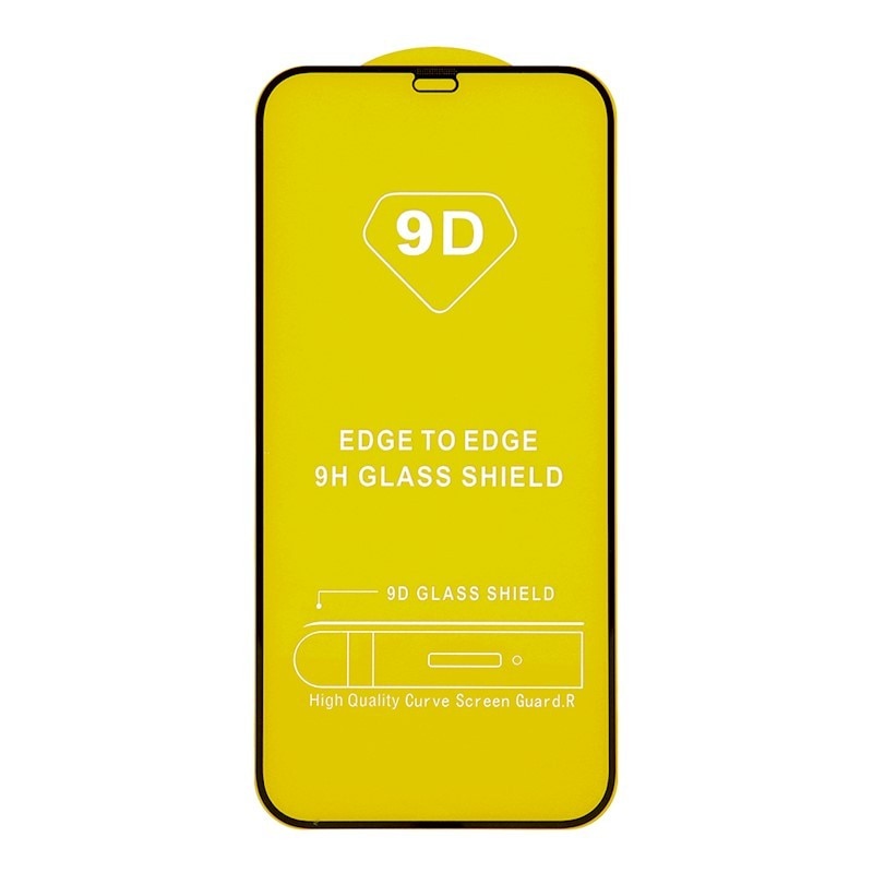 Folie de Protectie, Flippy, pentru Apple iPhone 15 Plus, Tempered Glass 9D, Full Cover, HD, Margini Negre, Transparent