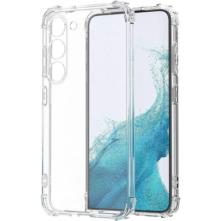 Husa de protectie Flippy, Airbag Shock Absorption, TPU, pentru Samsung Galaxy S21 FE 5G, Transparent