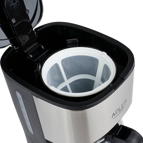 Cafetiera cu filtru Adler AD4407 (G4W16L4DU3), 550 W, carafa 0,7 l, mentinere temperatura, anti-picurare, negru/argintiu