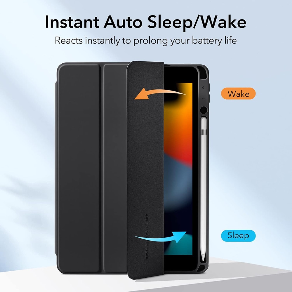 Husa pentru iPad 10.2" (2019 / 2020 / 2021), ESR Rebound Hybrid Pro, Black