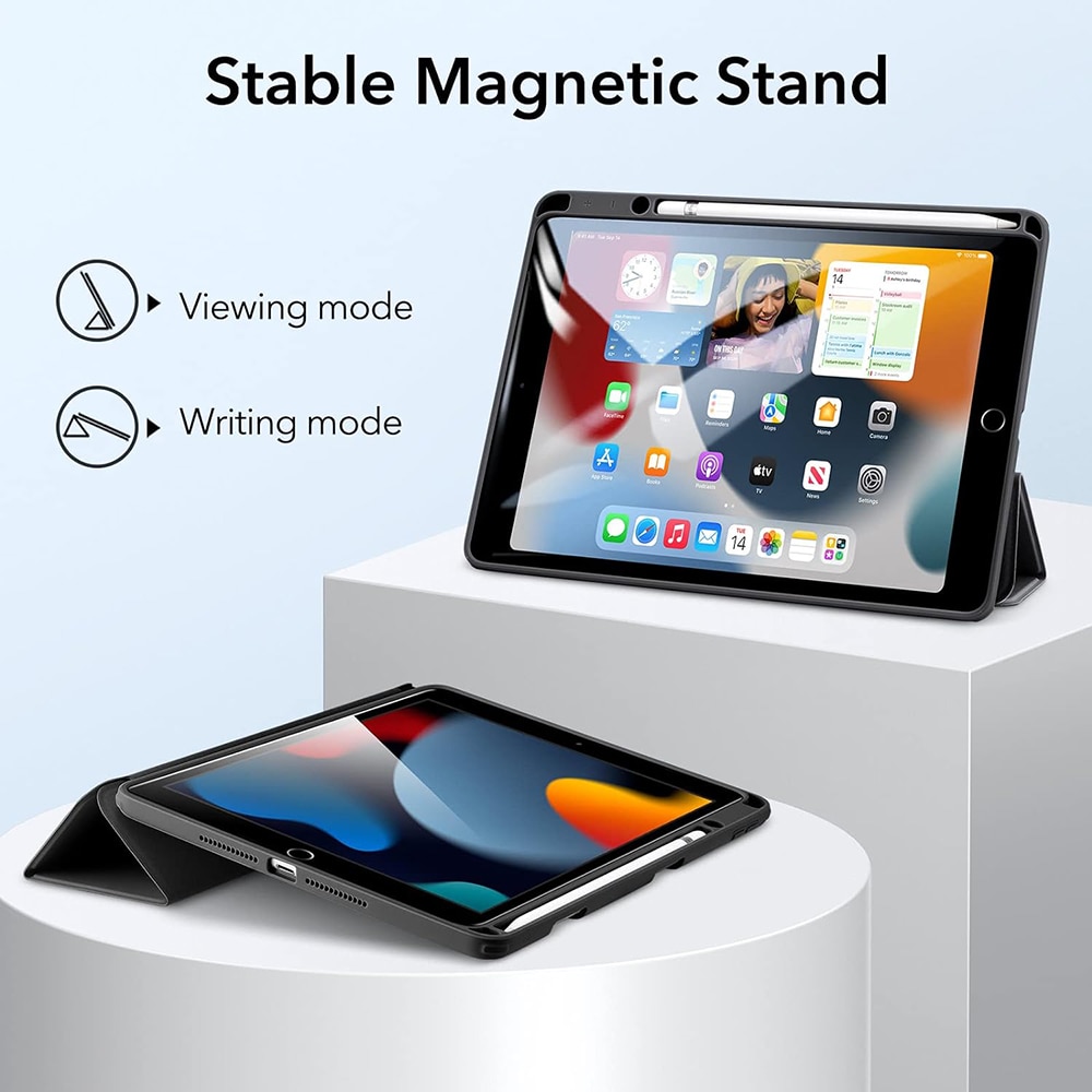 Husa pentru iPad 10.2" (2019 / 2020 / 2021), ESR Rebound Hybrid Pro, Black