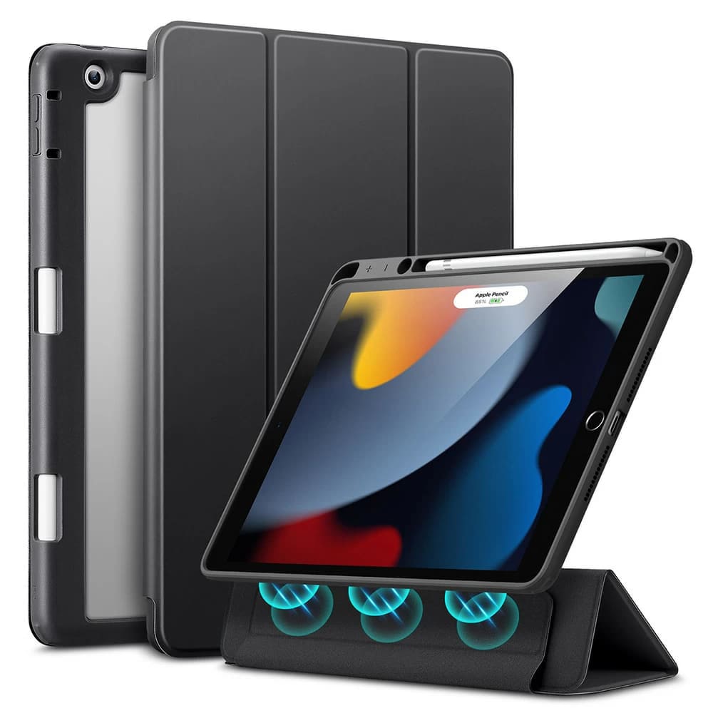 Husa pentru iPad 10.2" (2019 / 2020 / 2021), ESR Rebound Hybrid Pro, Black