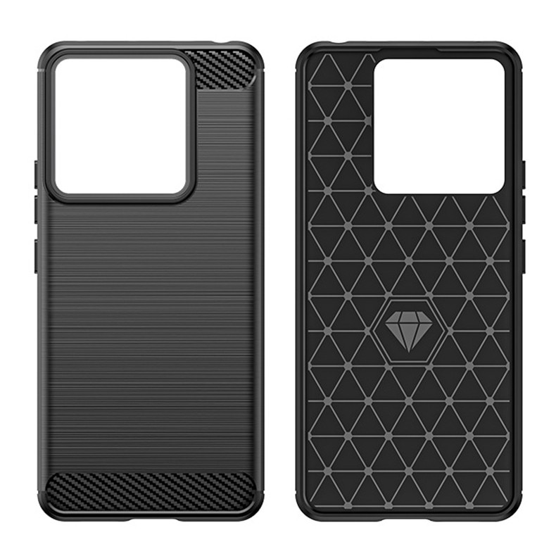 Husa de Protectie pentru Xiaomi Redmi Note 13 5G, Flippy, Protectie 360, din TPU cu element de Carbon, Anti Alunecare, 1.8 mm, Negru