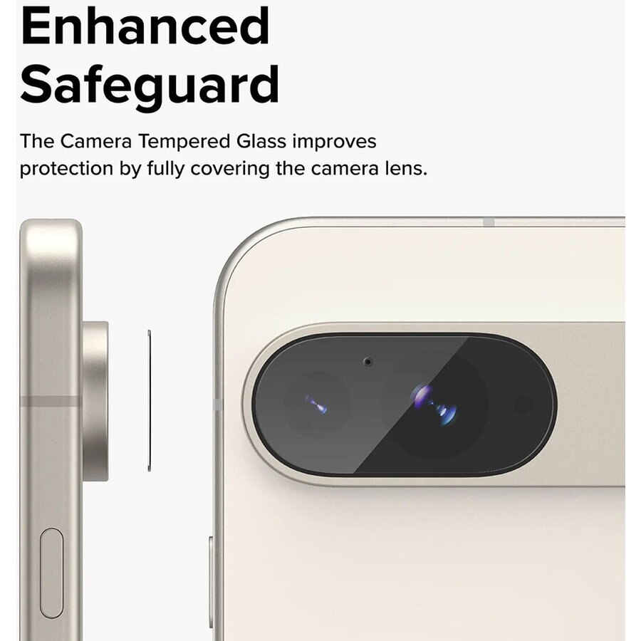 Folie sticla camera Google Pixel 9 Ringke Camera Protector, transparenta (Pachet 3buc.)