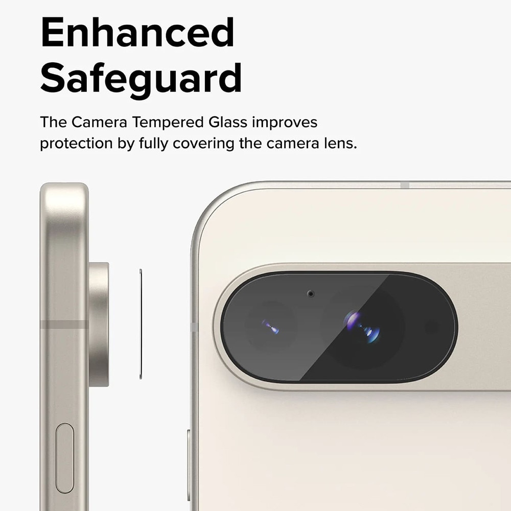 Folie sticla camera Google Pixel 9 Ringke Camera Protector, transparenta (Pachet 3buc.)