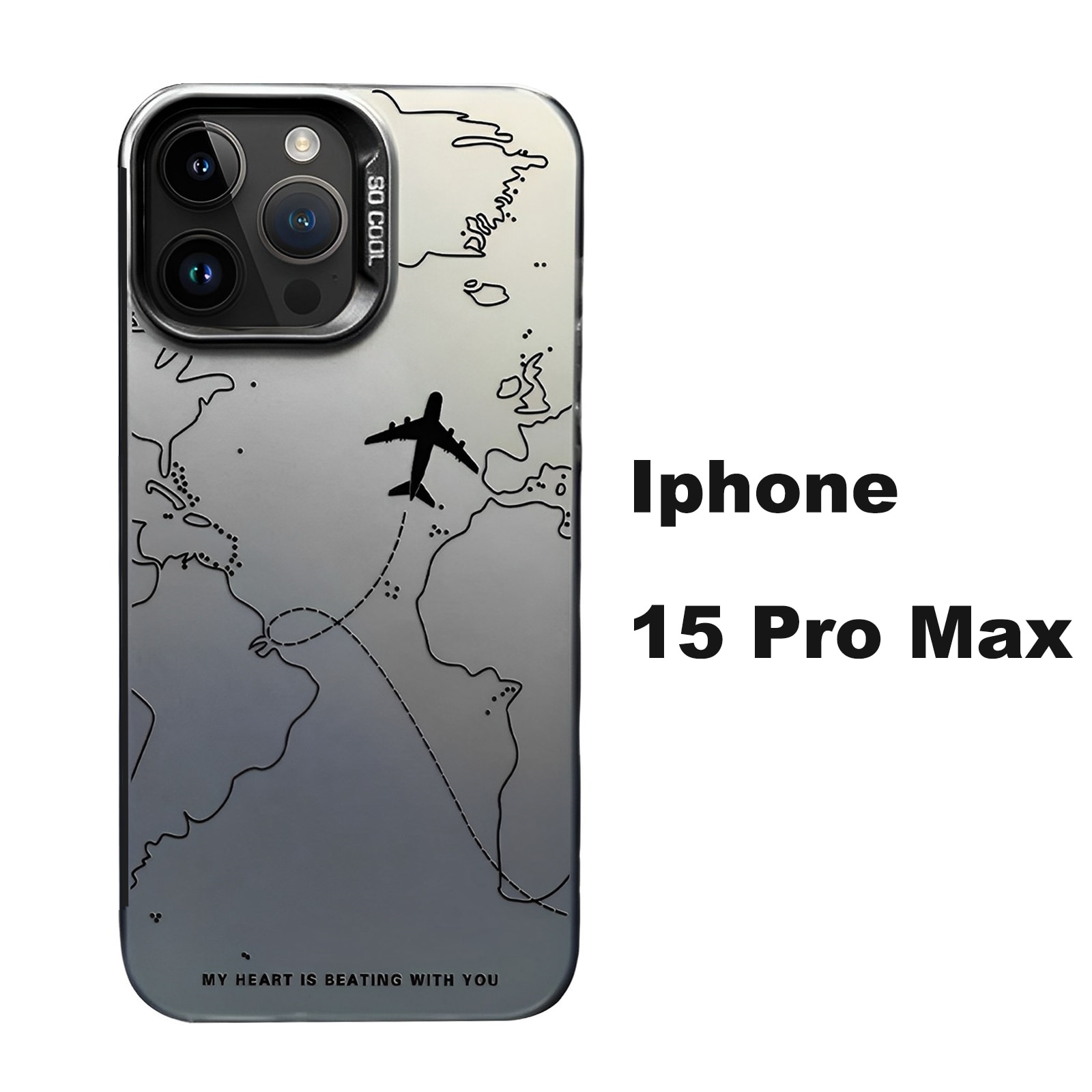 Husa pentru telefon, OEMG, TPU, Pentru iPhone 15 Pro Max, Gri