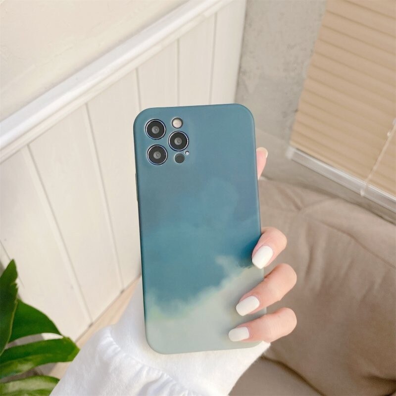 Husa protectie Flippy compatibila cu Apple iPhone 11 Tpu Ombre, Verde/Alb
