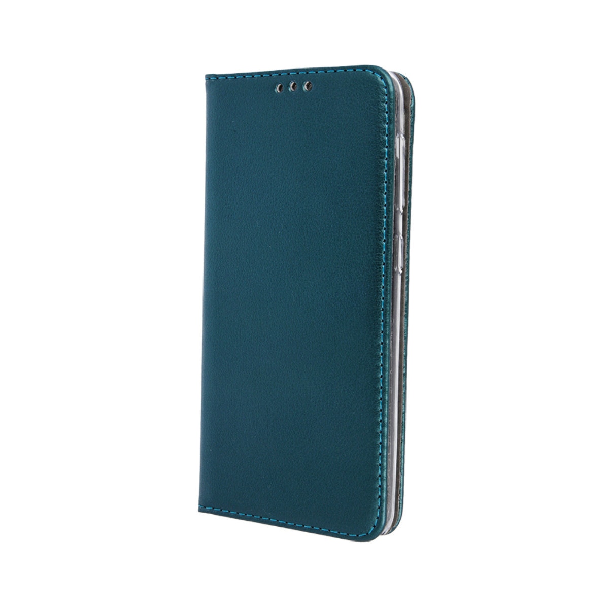 Husa tip carte, compatibila cu Samsung Galaxy A06, premium flip book cu inchidere magnetica si functie stand, buzunar card, verde inchis