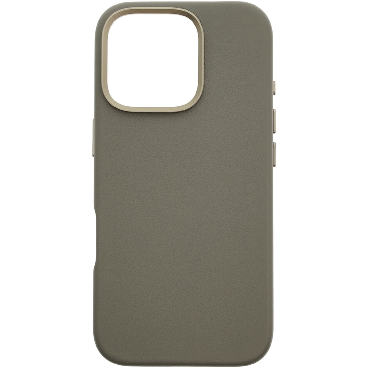 Husa de protectie Dviced, Leather case with magsafe pentru iPhone 16 Pro Max, Grey