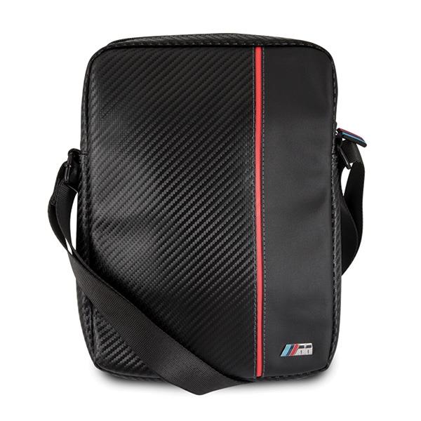Geanta pentru tableta BMW Carbon 8", Nylon, Piele ecologica, Negru/Rosu