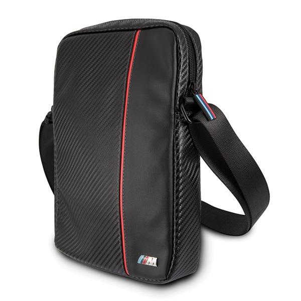 Geanta pentru tableta BMW Carbon 8", Nylon, Piele ecologica, Negru/Rosu