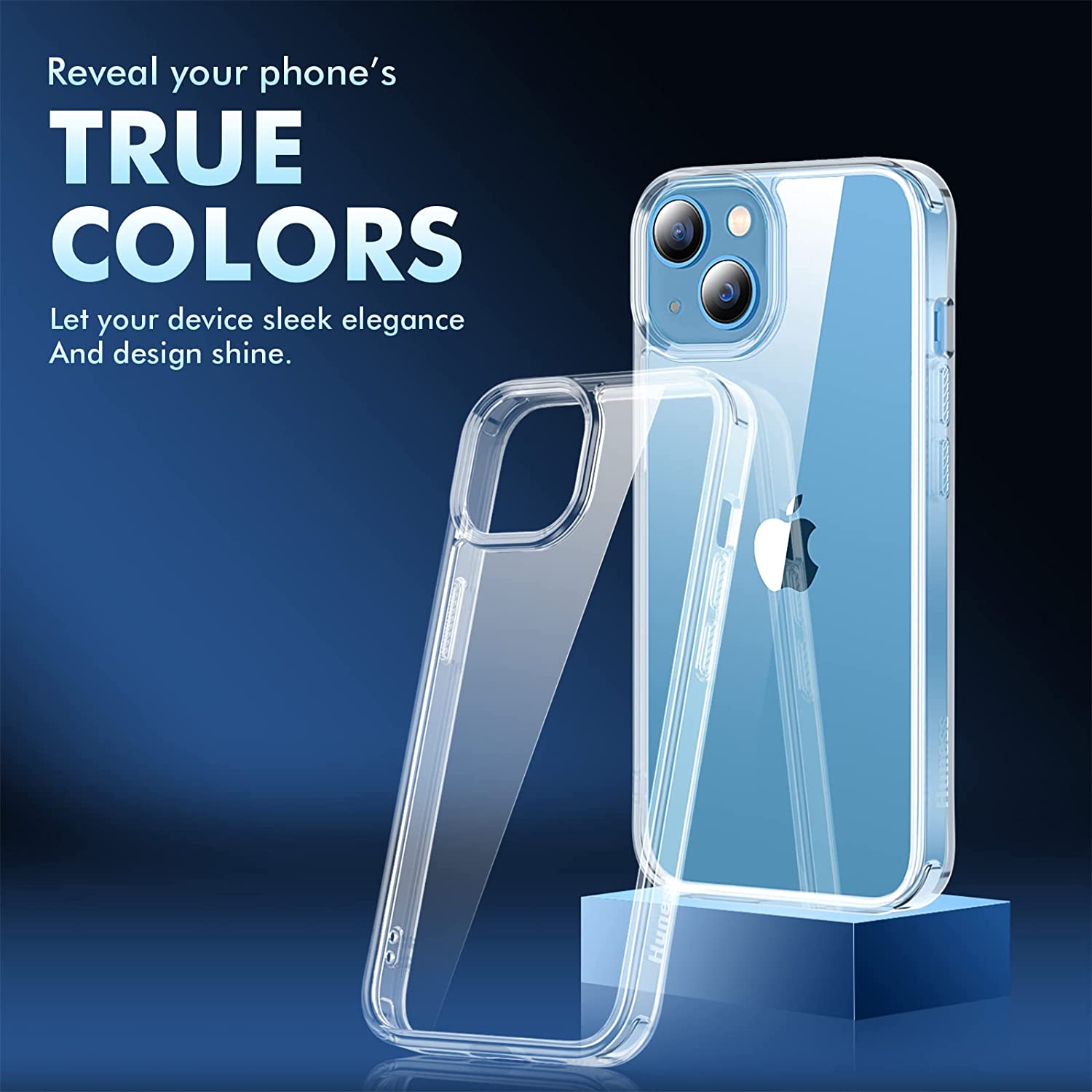 Husa telefon, Policarbonat/Poliuretan, Compatibil cu iPhone 14 Plus Transparent