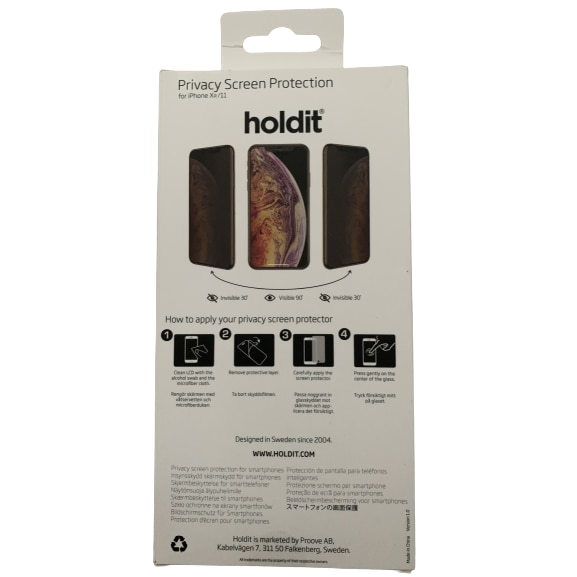 Folie din Sticla Securizata Full Privacy pentru - iPhone 11 / XR 9H, Sticla 0.3 mm, Premium Holdit