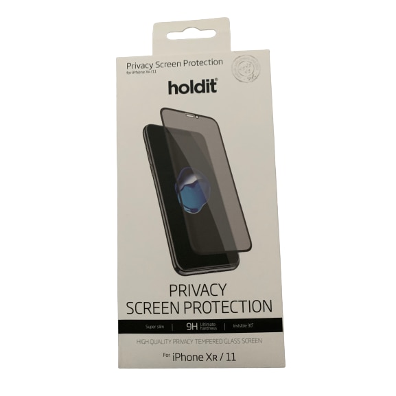 Folie din Sticla Securizata Full Privacy pentru - iPhone 11 / XR 9H, Sticla 0.3 mm, Premium Holdit