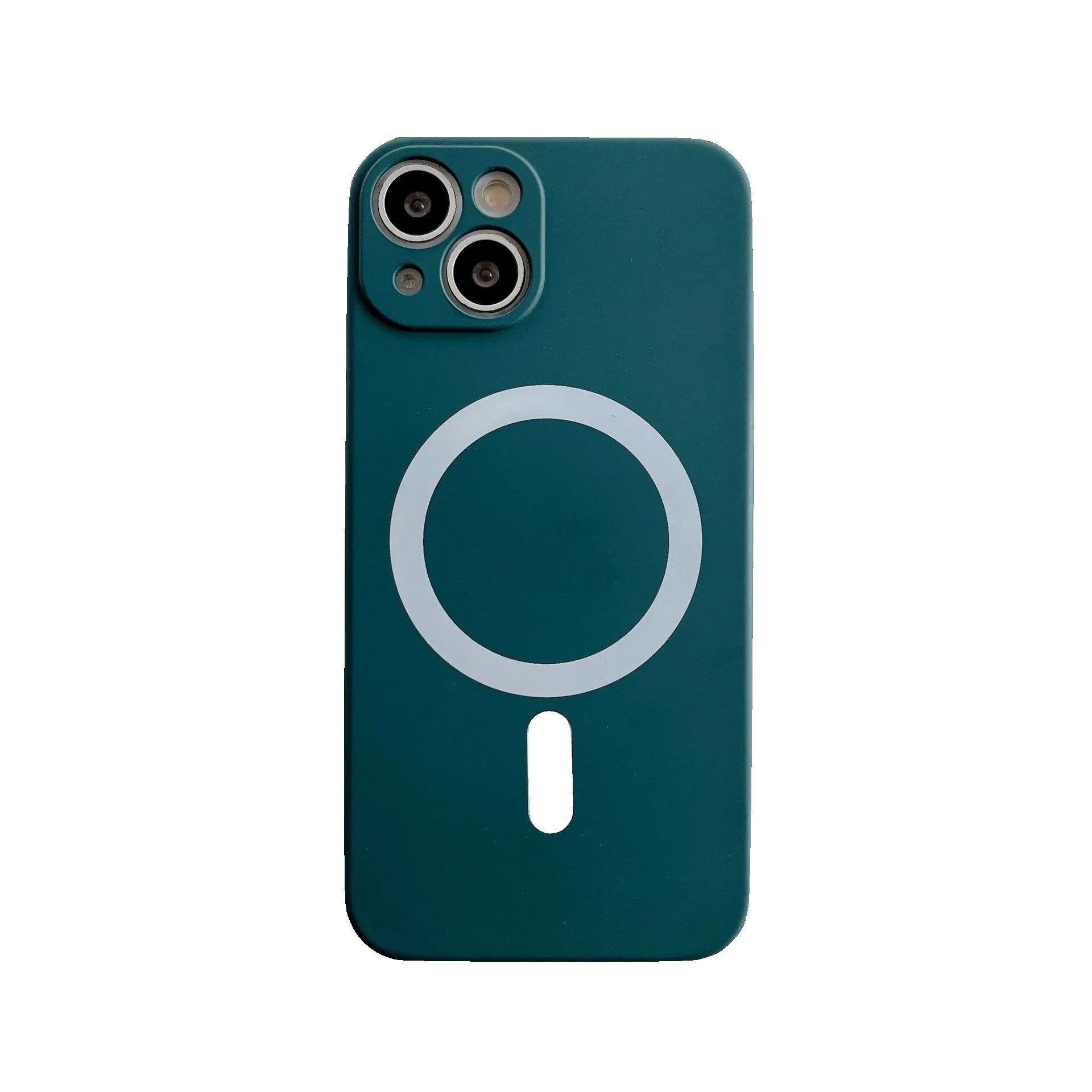 Husa MagSafe pentru Apple iPhone 14 Pro Max, Silicon, Protectie pentru camera, Magnetica, Incarcare Wireless, Flippy, Verde