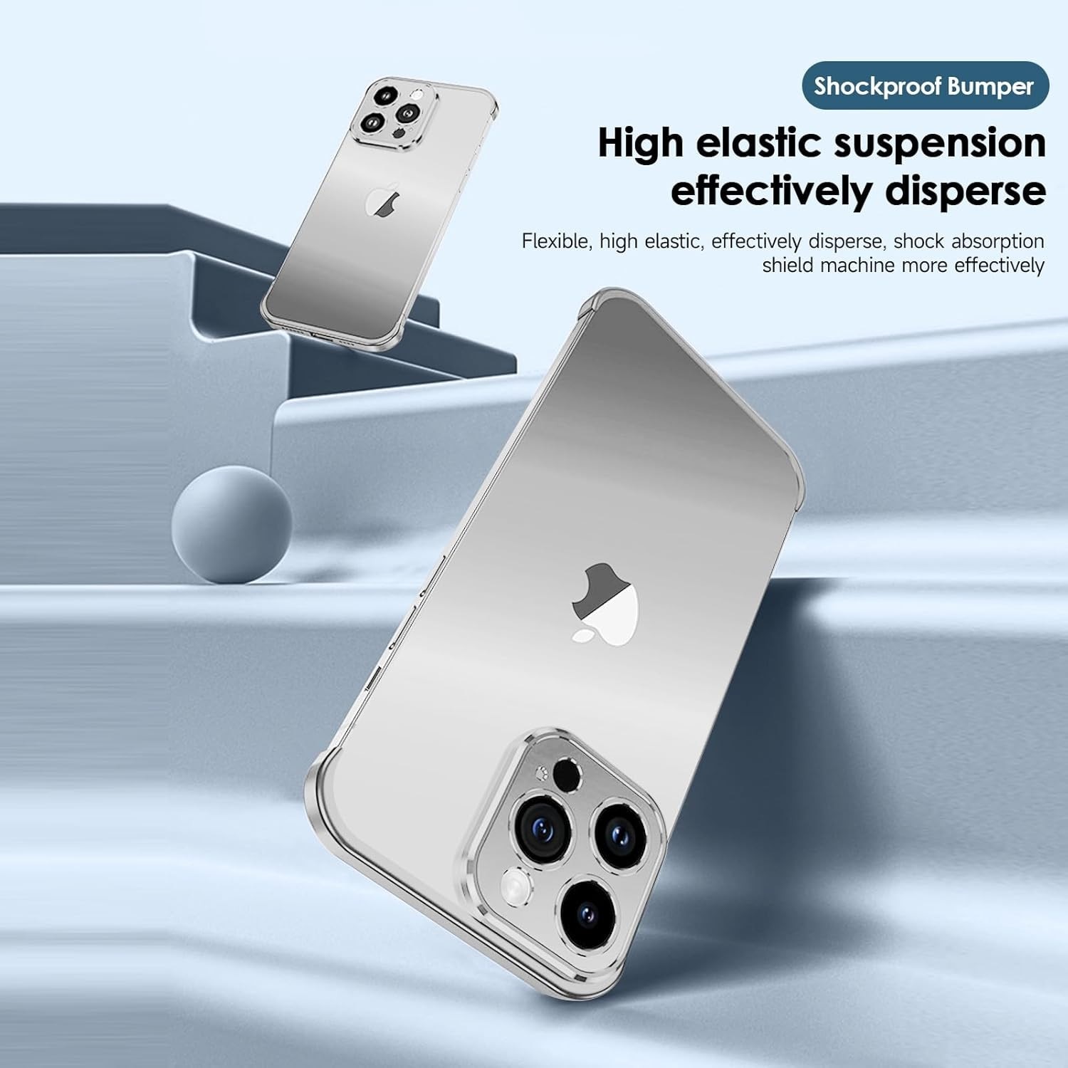 Husa Metalica Edgeless Compatibila cu iPhone 16 Pro, Flippy, Protectie pentru Colturi si Camera, Aliaj Aluminiu, Antisoc, Antizgariere, Argintiu Titan