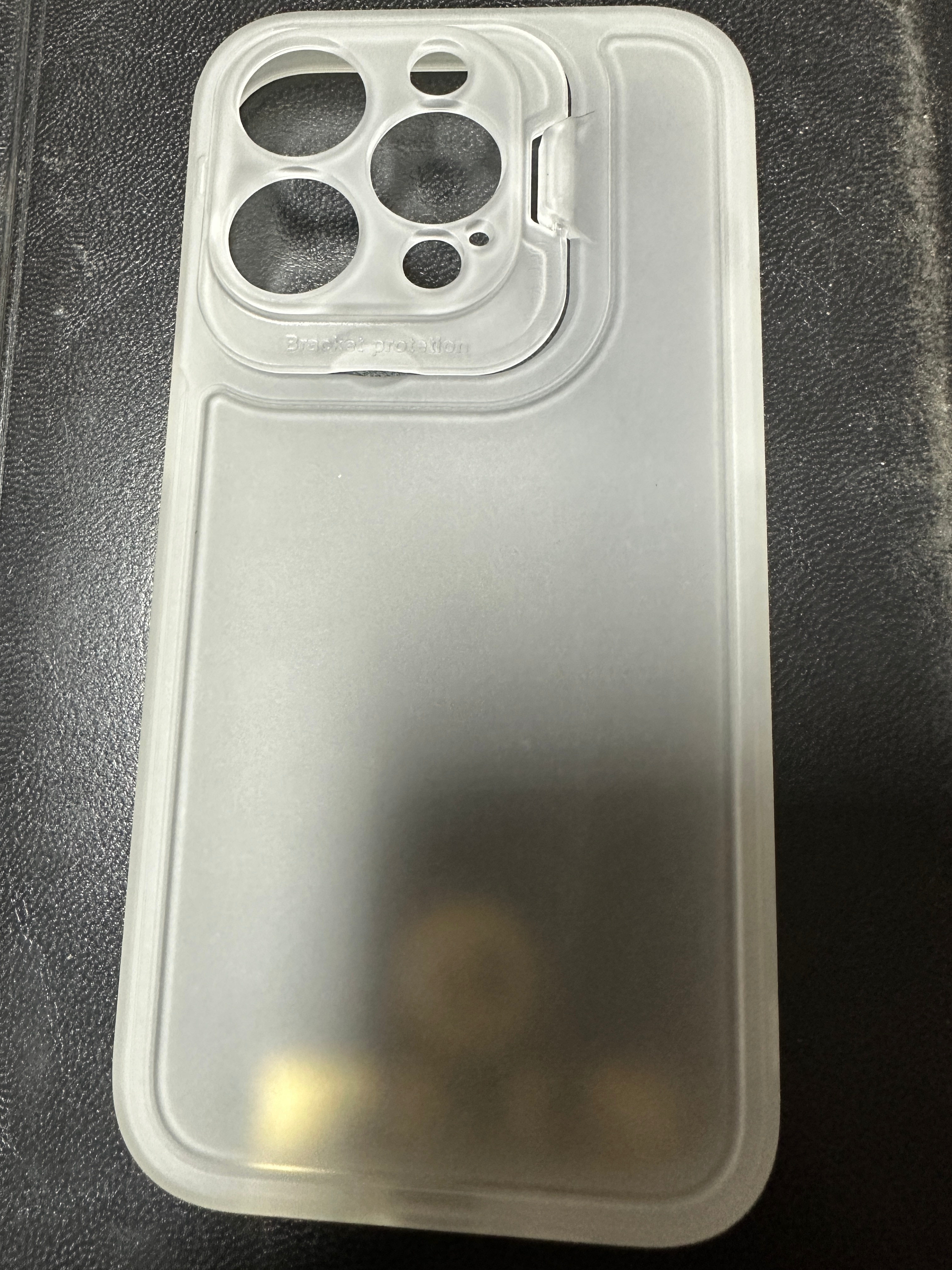 Husa de protectie pentru Apple iPhone 14 Pro, Flippy, Bracket series cu suport si protectie pentru camera, Transparent