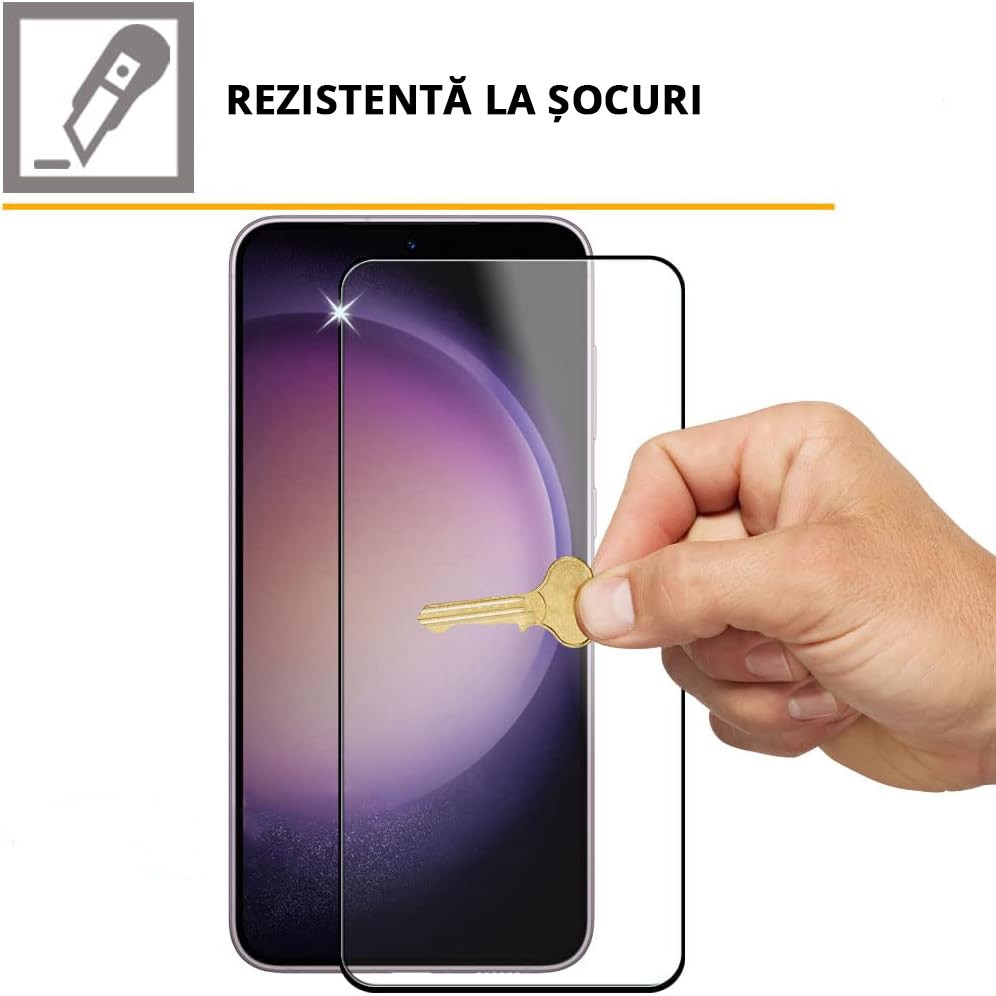 Folie de protectie Mobilesmart pentru Samsung Galaxy S23, sticla securizata Full Glue