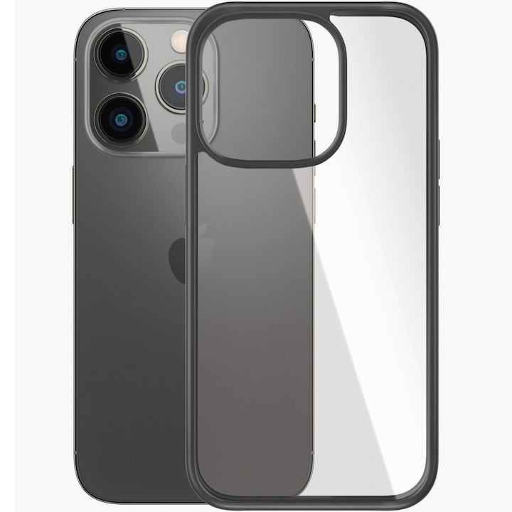 Husa de protectie PanzerGlass pentru Apple iPhone 14 Pro, rama Neagra