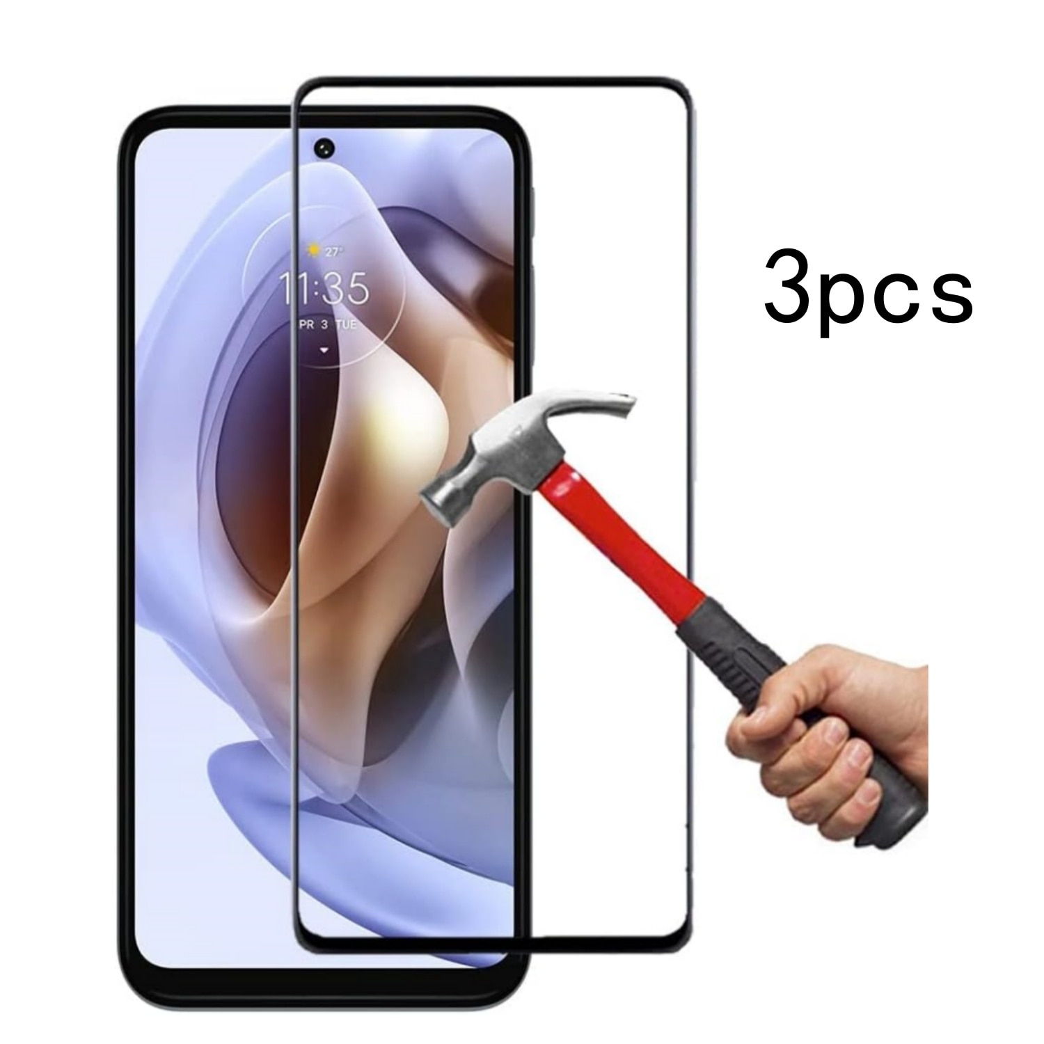 Set 3 Folie de protectie ecran exterior din sticla pentru Motorola Edge S30, Ultra HD, Anti Zgarieturi, Anti Socuri, Vanaxalife®