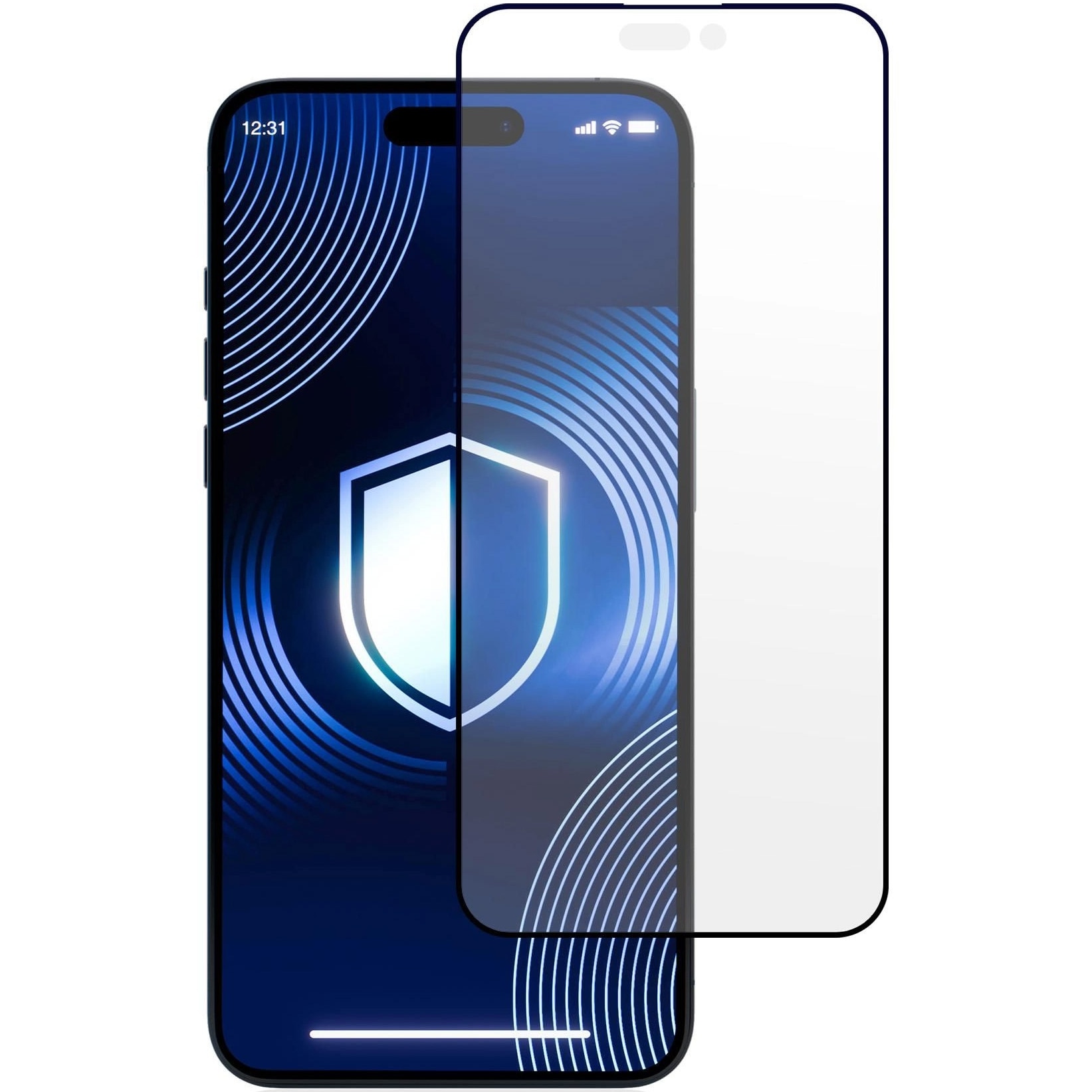 Folie de protectie 3mk HardGlass Matt Max™ pentru iPhone 16 Pro, Negru
