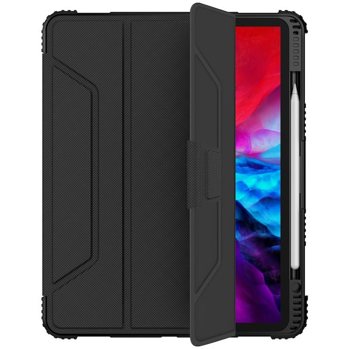 Husa Nillkin Armor Leather compatibila cu iPad Pro 12.9 inch (2018/2020) Black