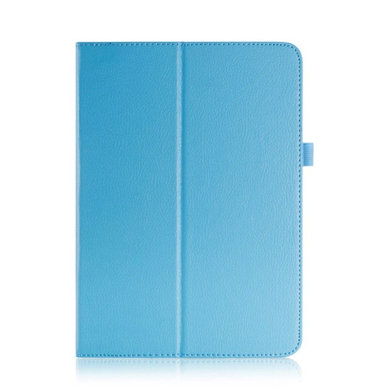 Husa pentru iPad Pro 11 (2018), albastra, piele ecologica, cu suport, textura Litchi