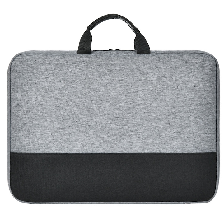 Geanta Laptop Impermeabila cu Protectie 4 Straturi, Husa Slim Compatibila MacBook HP Dell Lenovo Asus, 13.3", Gri