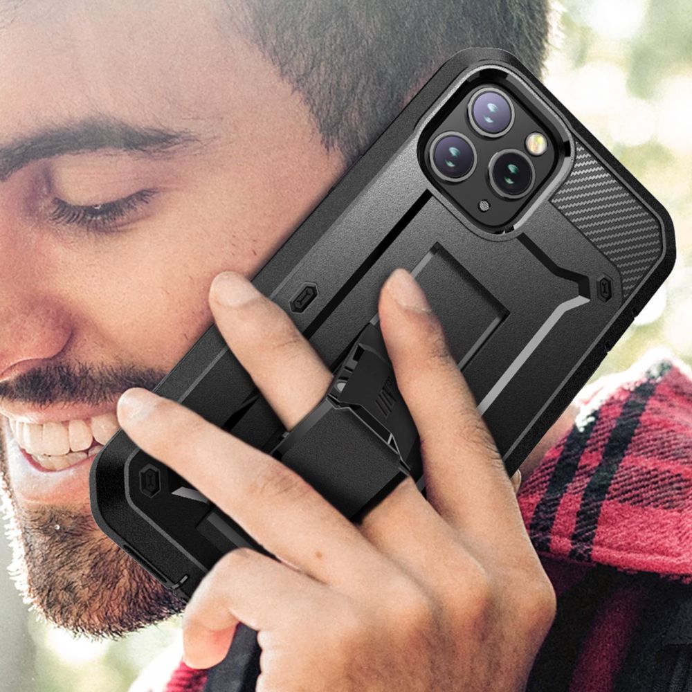 Carcasa 360 grade Supcase Unicorn Beetle Pro compatibila cu iPhone 12/12 Pro cu protectie display, Negru