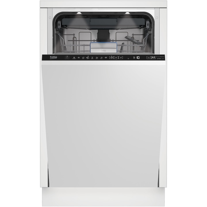 RESIGILAT: Masina de spalat vase incorporabila Beko BDIS38050Q, 10 seturi, 6 programe, 45 cm, Clasa B, AquaIntense, Fast+