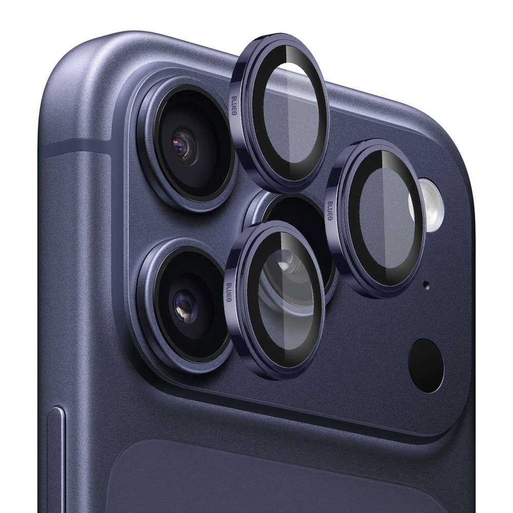 Folie pentru iPhone 17 Pro / iPhone 17 Pro Max - Blueo Sapphire Crystal Original Lens Glass - Dark Blue
