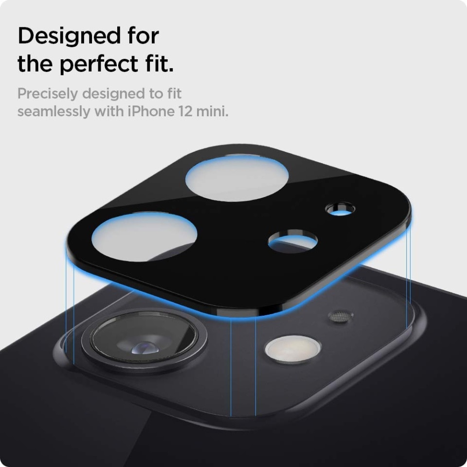 Folie camera pentru iPhone 11, SKYDDAR INNOVATION, Camera Glass Negru, set cu sticker