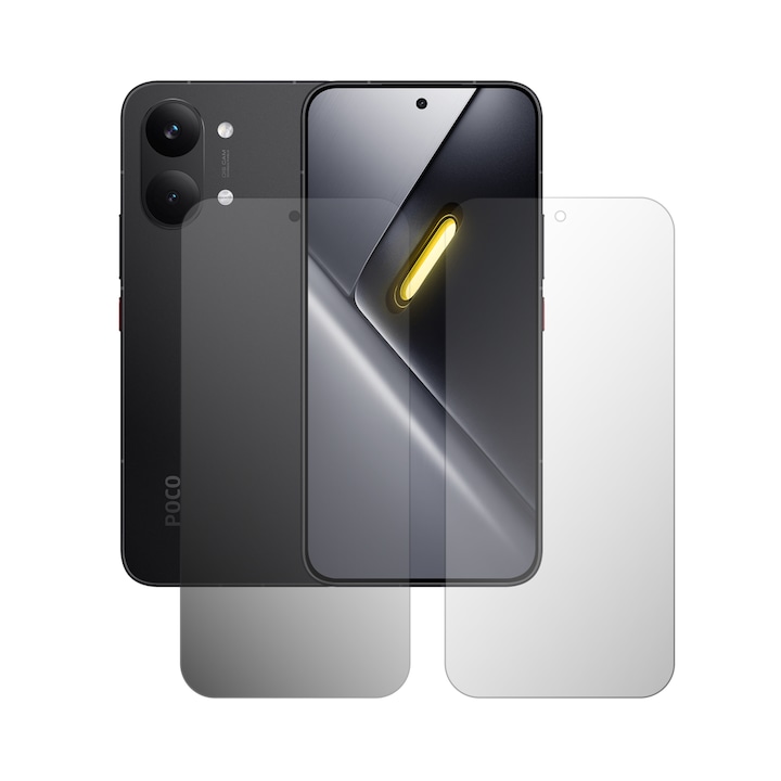 Set 2X Folie Protectie Ecran iSkinz Mata pentru Poco X8 Pro Max - Full Display, Siliconica Matte Anti-Amprenta, Adeziva si Flexibila