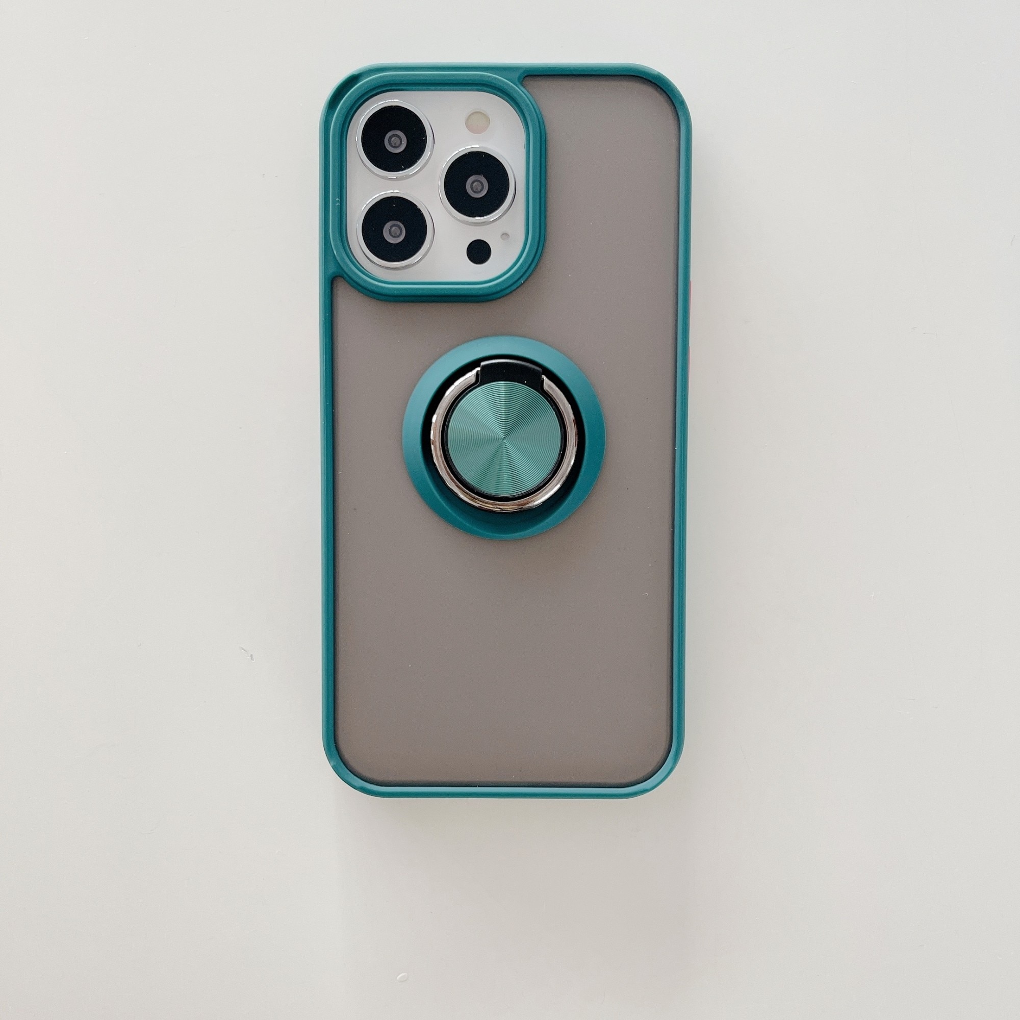 Husa de protectie Flippy compatibila cu Apple iPhone 13 Pro, Defender cu prindere inel, Verde