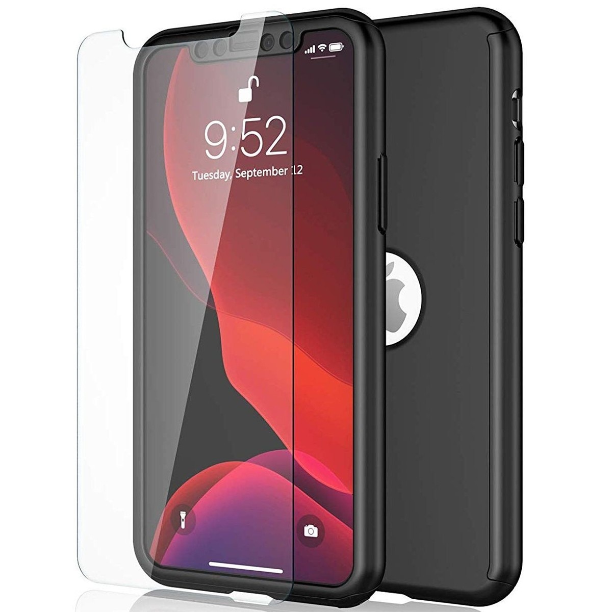 Husa Xiaomi Mi 10/Mi 10 Pro Full Cover 360 Negru, Folie de protectie inclusa