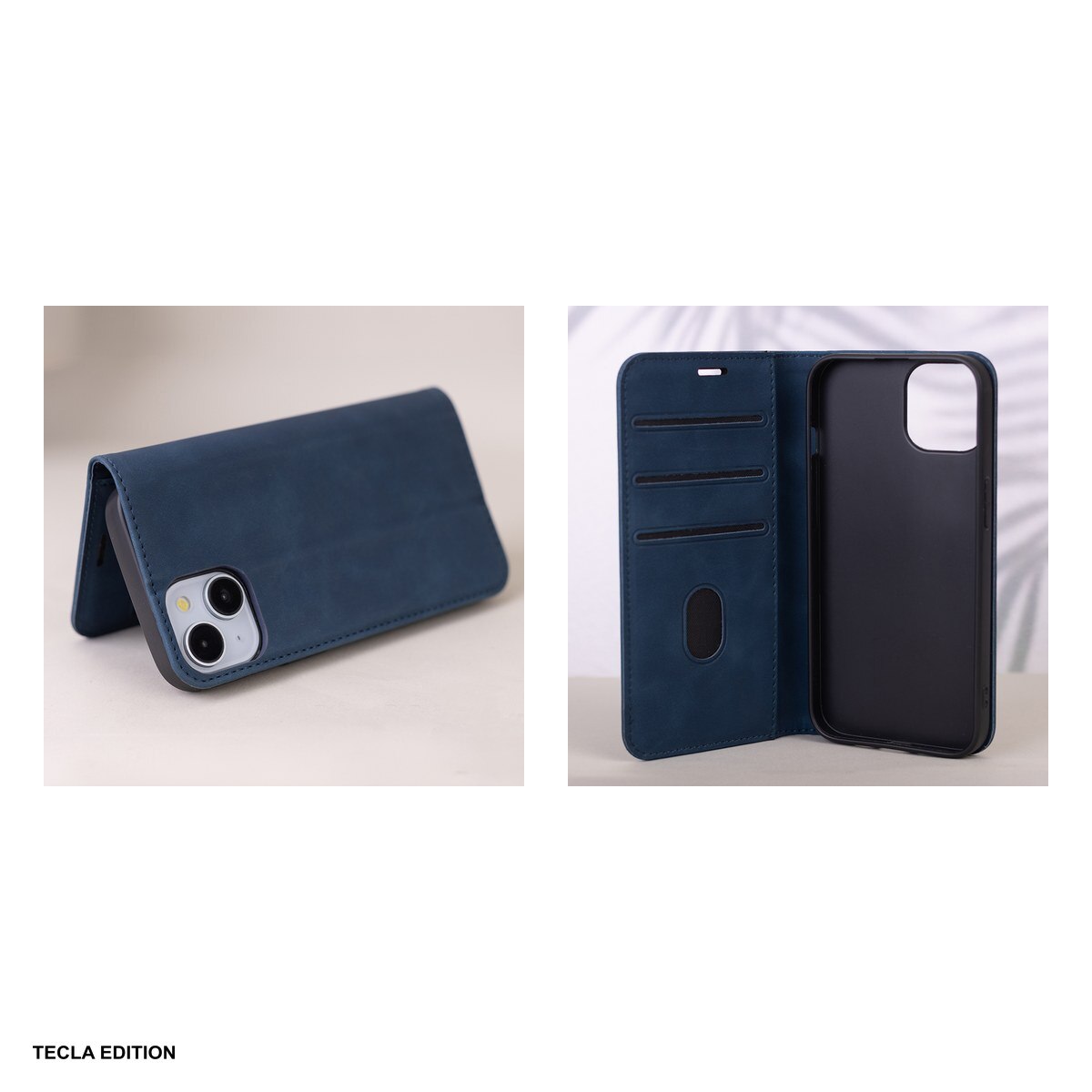 Husa Smart Suede pentru Samsung Galaxy A57 5G, tip carte cu inchidere magnetica, Albastru