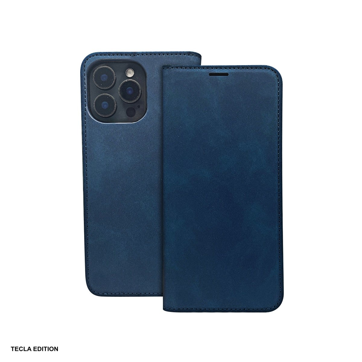 Husa Smart Suede pentru Samsung Galaxy A57 5G, tip carte cu inchidere magnetica, Albastru