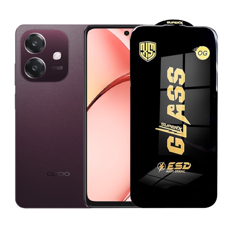 Folie de Protectie pentru Oppo A3, Flippy, Sticla Securizata ESD, Margini Negre, Rezistenta la Zgirieturi, Antistatica, 0.35 mm, Transparenta
