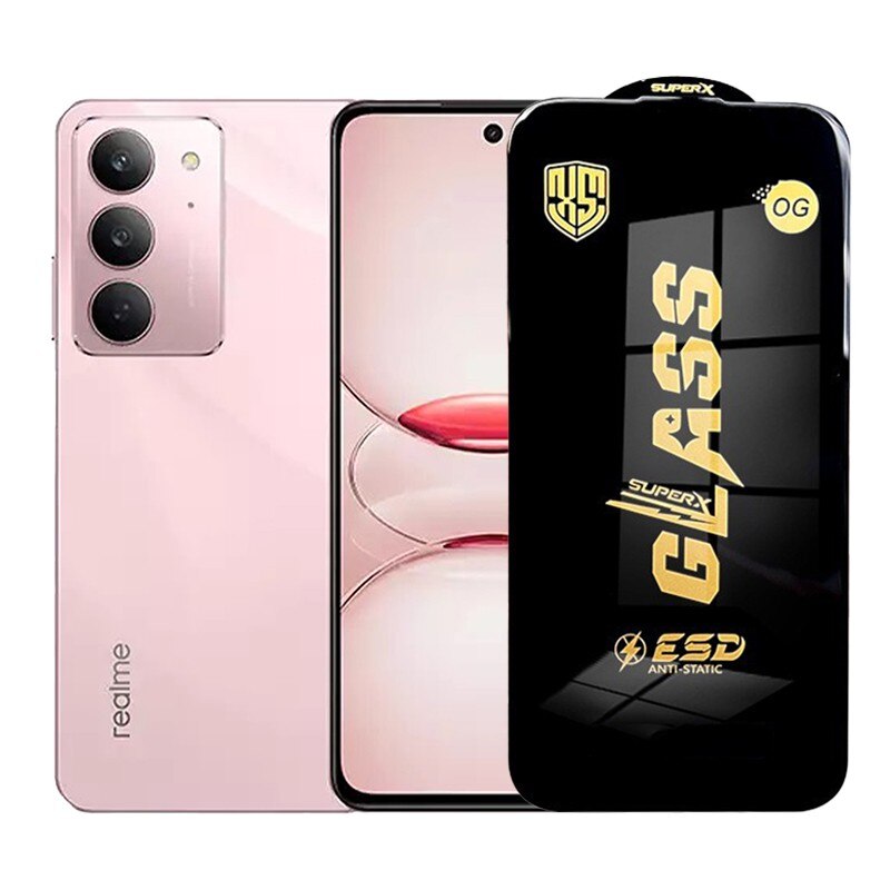 Folie de Protectie pentru Realme C75x, Flippy, Sticla Securizata ESD, Margini Negre, Rezistenta la Zgirieturi, Antistatica, 0.35 mm, Transparenta