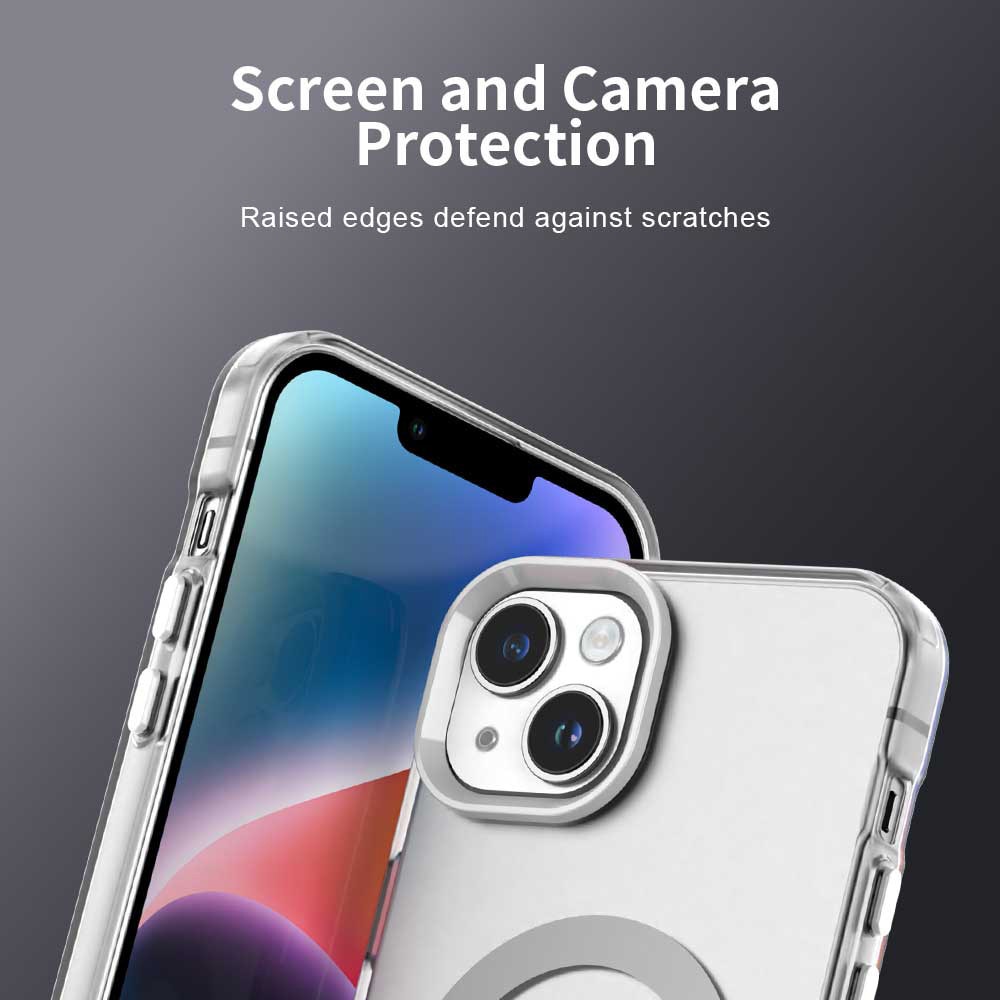 Husă Candy Case MagSafe pentru iPhone 15, alb, TPU și policarbonat