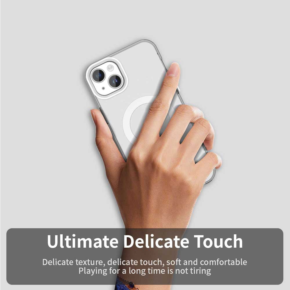 Husă Candy Case MagSafe pentru iPhone 15, alb, TPU și policarbonat
